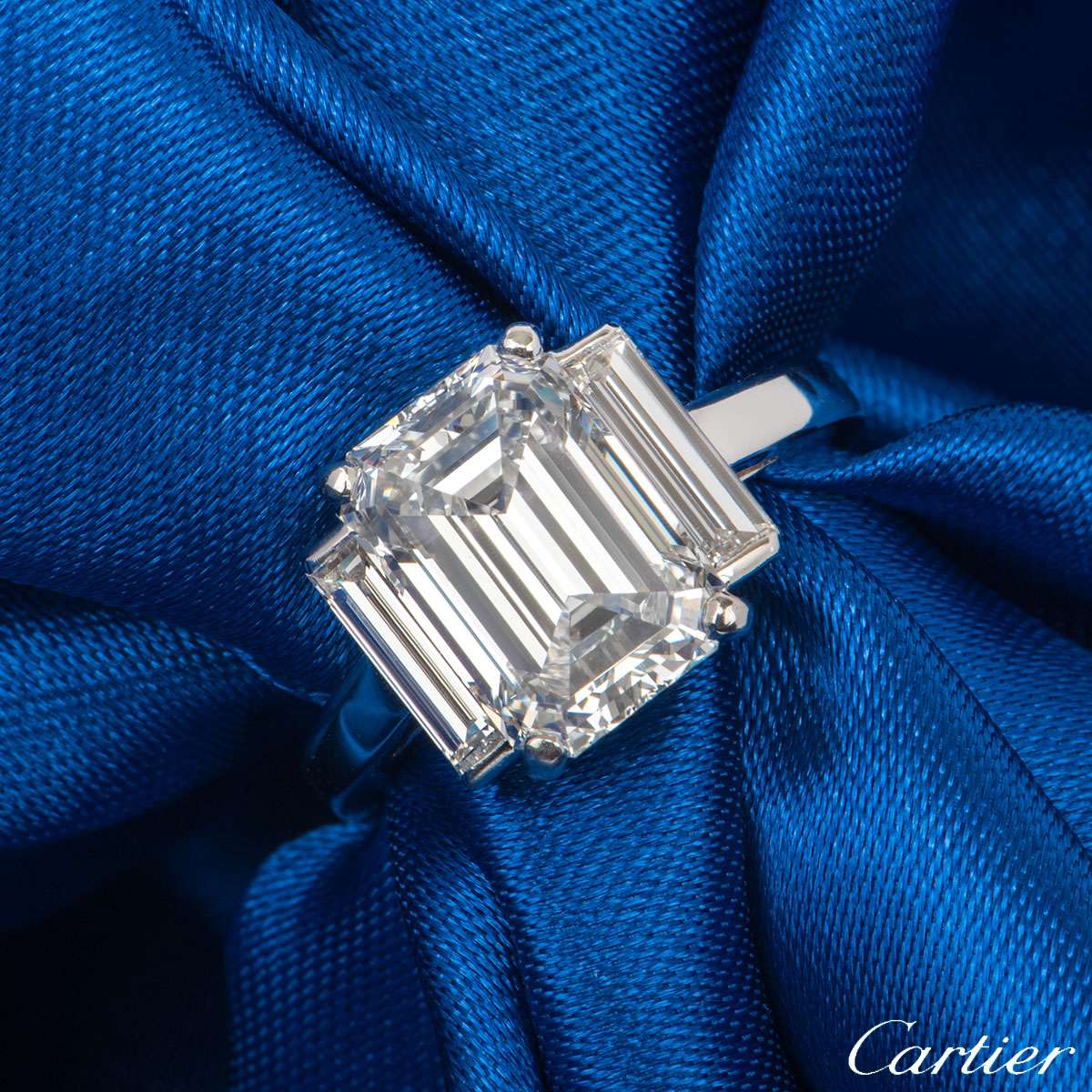 cartier engagement ring emerald cut